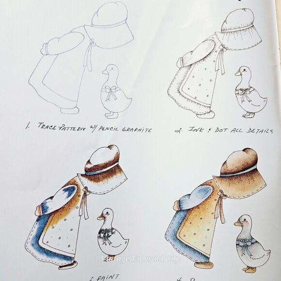 Vtg Corrine's Rural Rustics Ink and Scrub Painting Grace Herr Publications 9316 - Picture 3 of 11